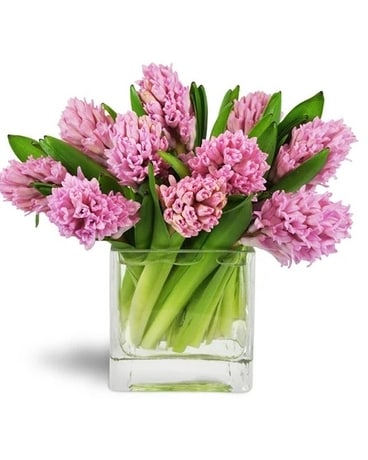 Fragrant Hyacinth-Pink Flower Arrangement