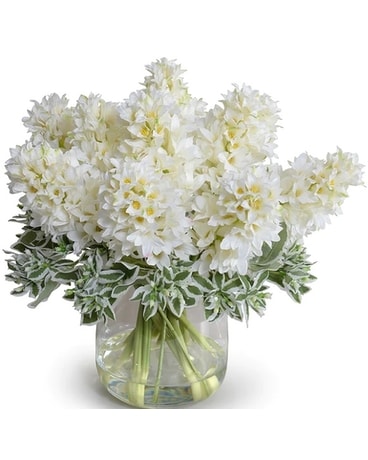FRAGRANT HYACINTH-White Flower Arrangement