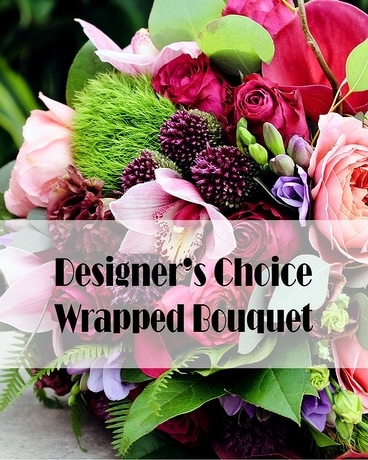 Sally's Designer's Choice Wrapped Bouquet Flower Arrangement