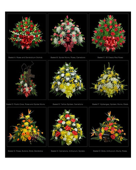 Funeral Baskets: 1 Flower Arrangement