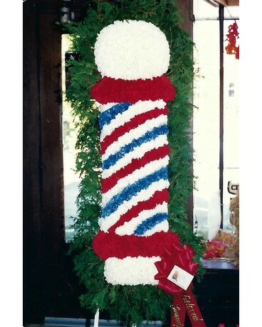 Barber Pole Sympathy Arrangement