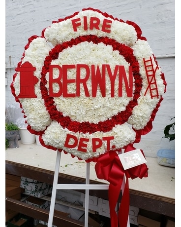 Fire Department Logo Sympathy Arrangement
