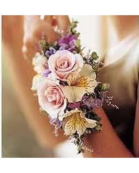 what color corsage for purple dress Amazon.com: Roahosy Purple Gardenia Wrist Corsages for Wedding (Set of 6), Lavender Corsage Hand Flowers Lilac Prom Corsages Wristlet for Bridal, Girls, Women, Mother of Bride and Groom : Home & Kitchen