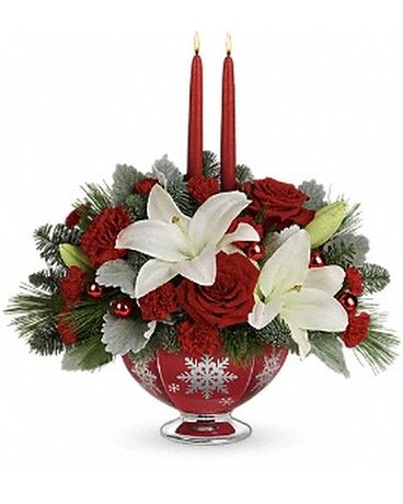 Teleflora's Merry Memories Centerpiece Flower Arrangement