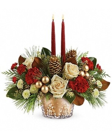 Teleflora's Winter Pines Centerpiece Flower Arrangement