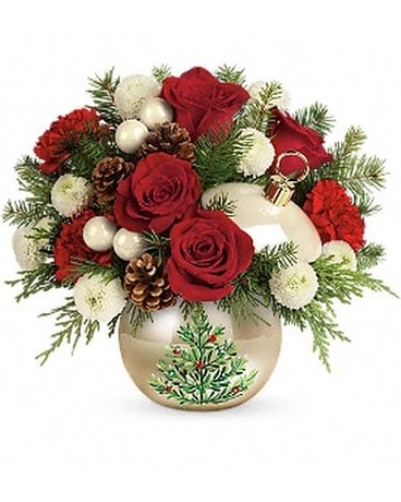 Teleflora's Twinkling Ornament Bouquet Flower Arrangement