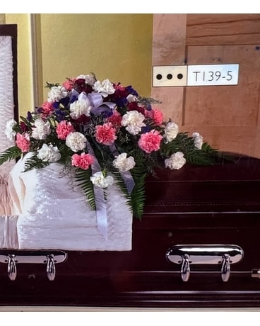 Classic Collection: Spring Carnation Cakset Spray Funeral Casket Spray Flowers