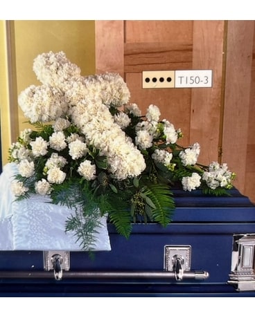 Classic Collection: Solid Cross Casket Spray Funeral Casket Spray Flowers
