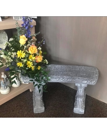 Sympathy Garden Bench Sympathy Arrangement