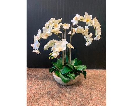 Fabulous Faux Phalaenopsis Orchid Flower Arrangement
