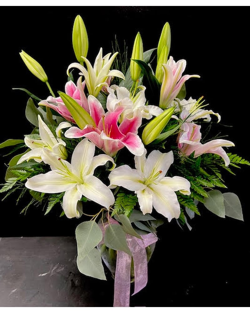 Multi-Colored Statement Lilies in Frankfort IL - The Flower Cottage