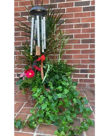 Plant Basket and Memory Wind Chime Custom product