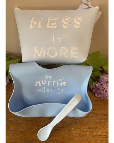 Blue Set size,  inches height and  inches wide.