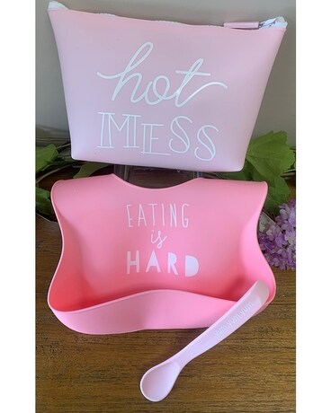 Pink Set size,  inches height and  inches wide.