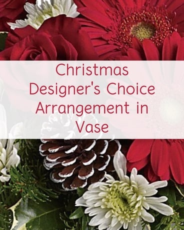 Christmas Designer's Choice in Vase Flower Arrangement
