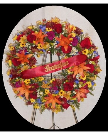 Standing Spray Funeral Arrangement