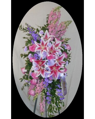 Standing Spray Funeral Arrangement