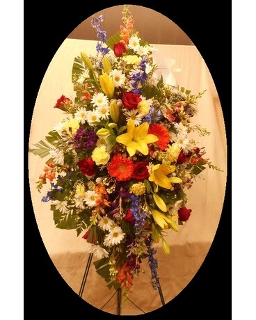 Standing Spray Funeral Arrangement