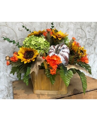 SUNSHINE AND PUMPKINS Flower Arrangement