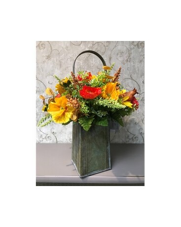 SUNNY FALL TIN Flower Arrangement