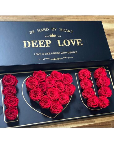 I Love You Surprise Flower Arrangement