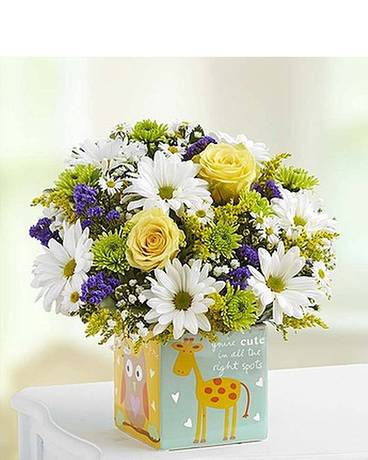 baby boy flower arrangements