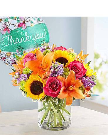 Floral Embrace Thank You Flower Arrangement