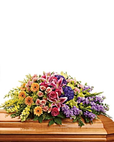 Garden of Sweet Memories Casket Spray Flower Arrangement