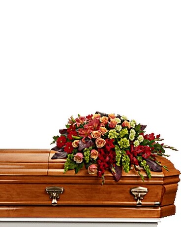 A Farewell Casket Spray Flower Arrangement