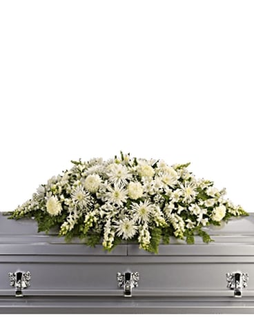 Enduring Light Casket Spray Flower Arrangement