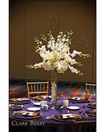 White orchid centerpiece Flower Arrangement