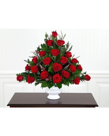 Red Rose Tribute Flower Arrangement