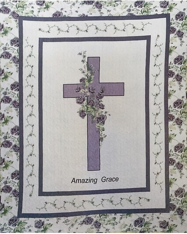 Amazing Grace Lavender Cross Quilt Gifts