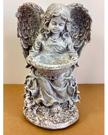 Child Angel with Flowers Flower Arrangement