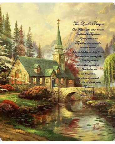 The Lord's Prayer on Dogwood Chapel Throw Gifts