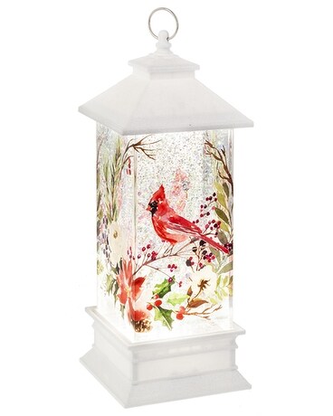 Painted Cardinal Shimmer Lantern Gifts