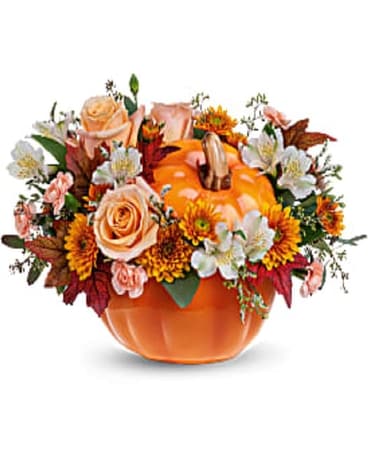 Teleflora's Hello Pumpkin Bouquet Flower Arrangement