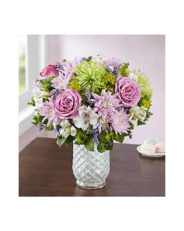 Mosaic Vase Flower Arrangement