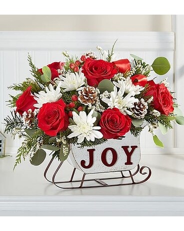 Holiday Sled Flower Arrangement