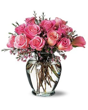 A Pretty Pink Dozen Flower Arrangement