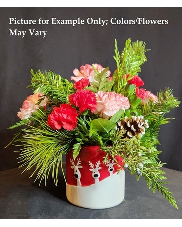 Peekaboo Reindeer Bouquet Flower Arrangement