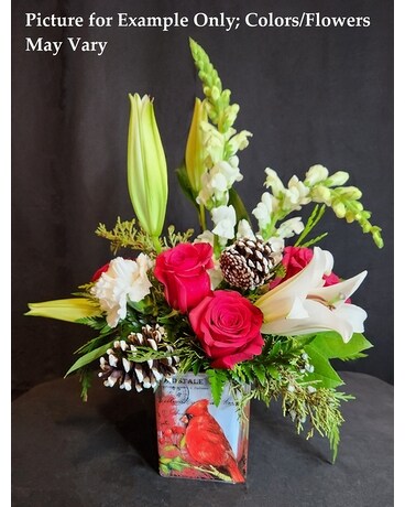 Cardinal Wishes Bouquet Flower Arrangement