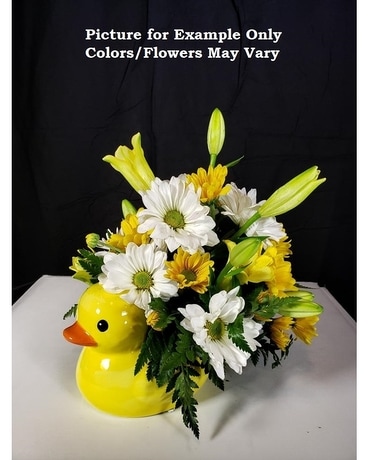Happy Happy Duck Flower Arrangement