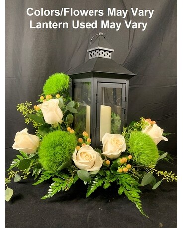Garden Lantern Flower Arrangement