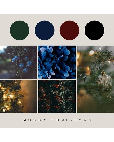 Moody Christmas Flower Arrangement