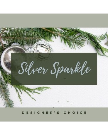 Silver Sparkle Color Scheme Flower Arrangement