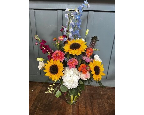 Bursting with sunshine - Designers Choice Flower Arrangement