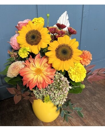 Fall Garden Pitcher - Designer's Choice Flower Arrangement