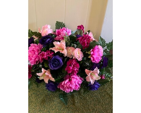 Artificial Tombstone/Upright Monument Flowers Custom product