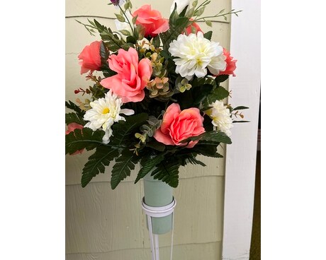 Artificial Vase of flowers for  the Grave Custom product